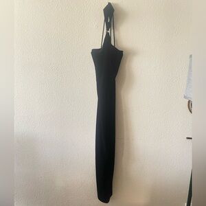 Roberta Bridal Black Strapless Maxi Dress